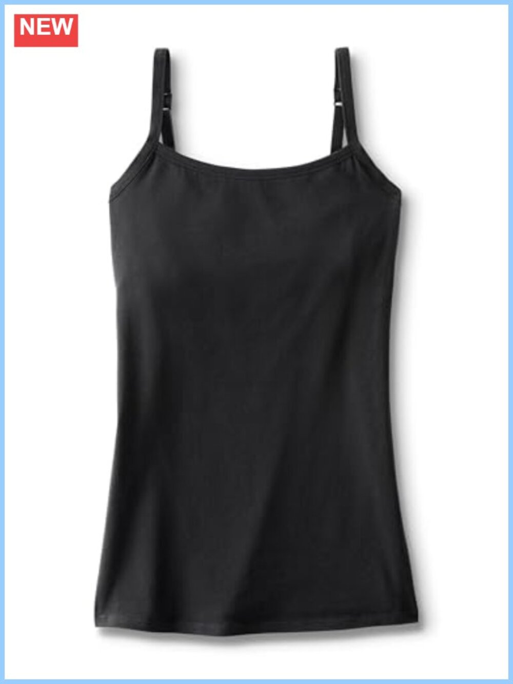 Duluth Trading Shelf Bra Cami Tank Top Adjustable Straps Cotton Blend Women's